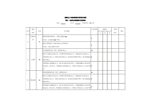 维修电工中级实际操作考核评分标准