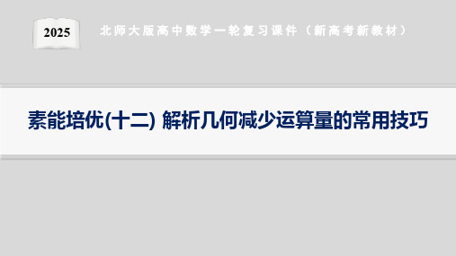 素能培优(十二)解析几何减少运算量的常用技巧--2025北师大版高中数学一轮复习课件(新高考新教材)