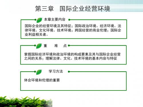 最新文档-国际企业经营与管理概论第三章-PPT精品文档