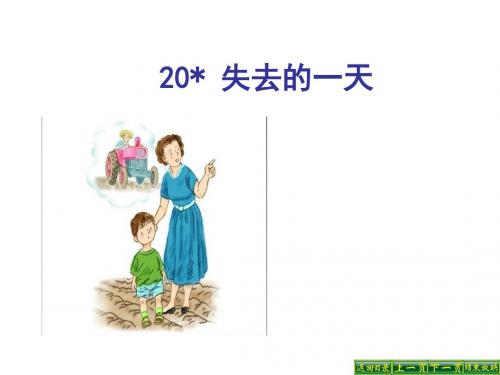五年级语文下册第4单元20《失去的一天》课件3语文S版