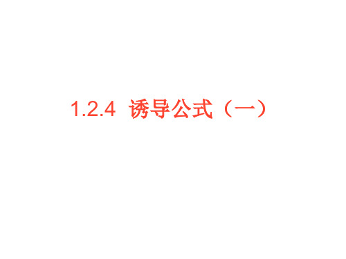 1.2.4诱导公式