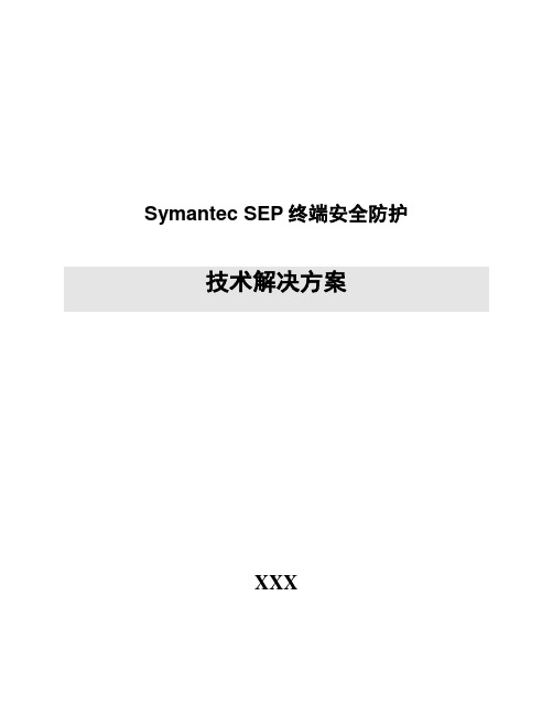 Symantec SEP终端防护解决方案