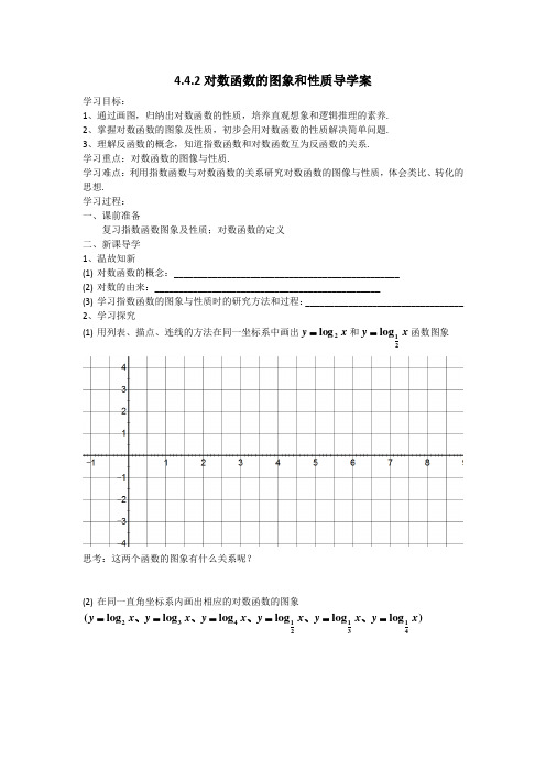 4.4.2对数函数的图象和性质导学案