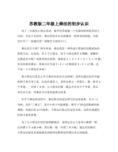 苏教版二年级上乘法的初步认识