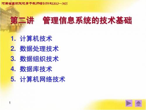 第二讲 MIS的技术基础
