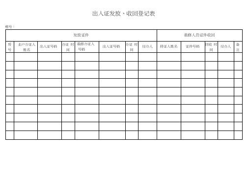 (物业管理)物业管理公司表格