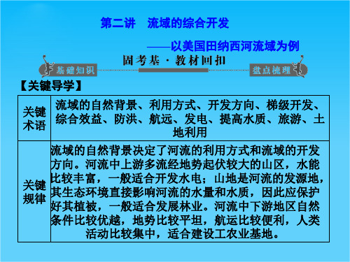 版高考地理一轮复习 第十四章第二讲 流域的综合开发 以美国田纳西河流域为例配套课件 新人教版必修3