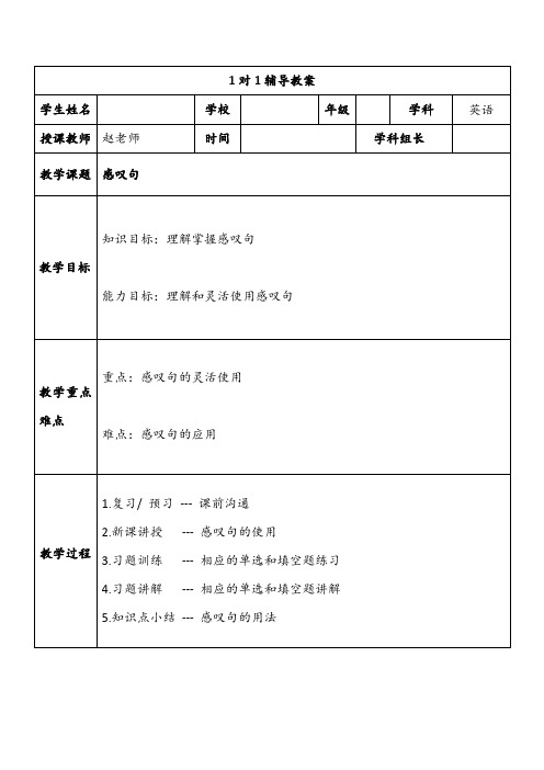 初中英语中考专题感叹句复习