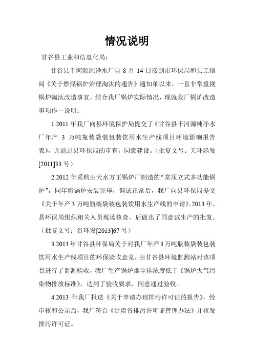 关于燃煤小锅炉的报告