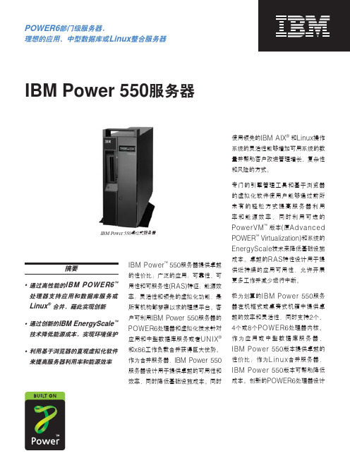 ibm power 550服务器 说明书