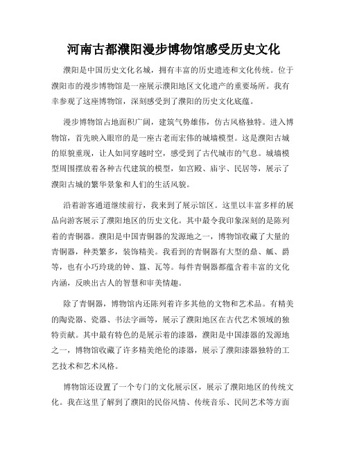 河南古都濮阳漫步博物馆感受历史文化