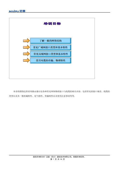 常见网络接口与电缆