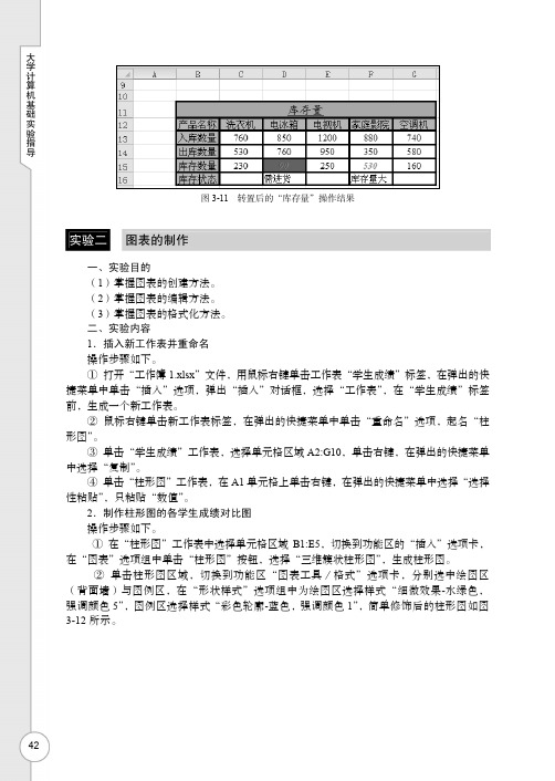 实验二 图表的制作_大学计算机基础实验指导_[共5页]