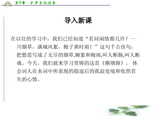 苏教选修唐诗宋词选读课件：《横塘路》(贺铸)(共40张PPT)