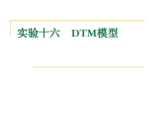 实验十六 DTM模型讲解