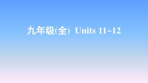 2019年江西中考英语复习-九年级(全)Units 11-12课件