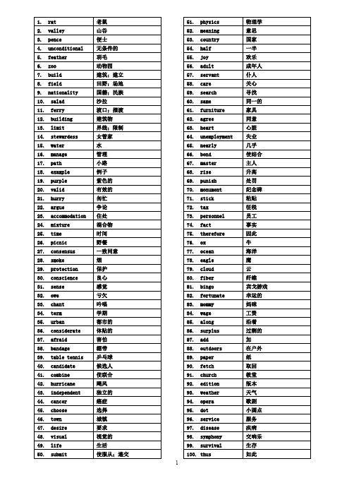 英语汉语版   高考英语单词3500(乱序版)分析