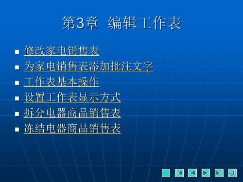 《中文版Excel 2007办公应用实训教程》教学课件 003