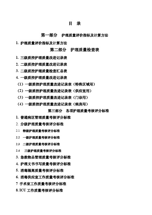 护理质量检查表