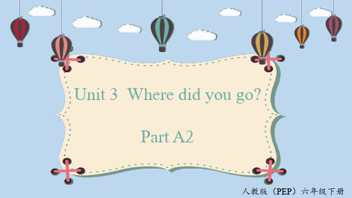 【教学课件】英语PEP版六年级下册《unit 3 Where did you go part A2》