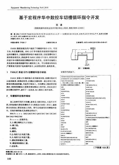 基于宏程序华中数控车切槽循环指令开发