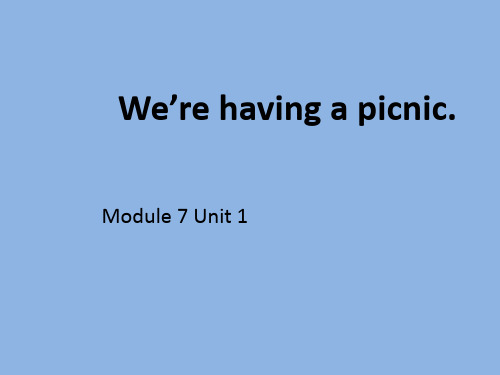 外研版(一起)二下Module 7《Unit 2 We’re having a picnic》课件1