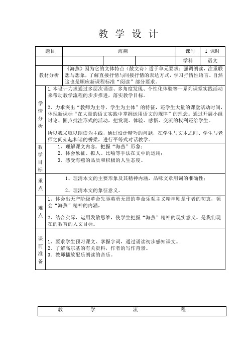 新人教版(部编)九年级语文下册《一单元  阅读  4 海燕》研讨课教案_6