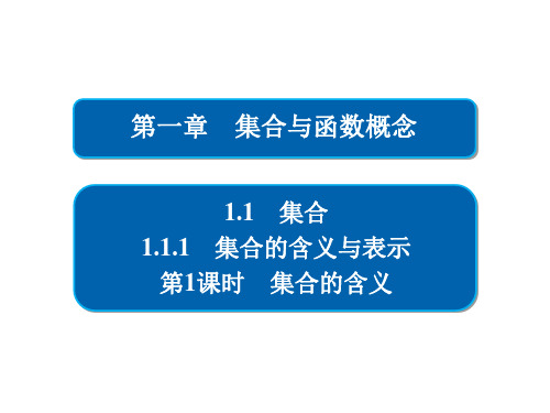 高一数学 人教A版必修1 1-1 集合 课件