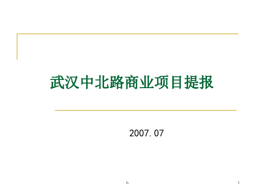 2007年武汉中北路项目商业市场定位