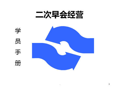 二次早会经营学员手册页PPT课件