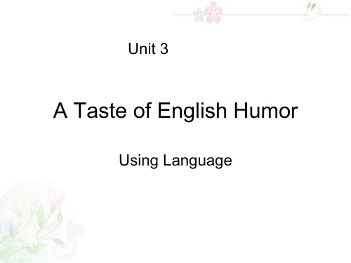 人教高中英语必修4Unit3Using languag (共20张PPT)