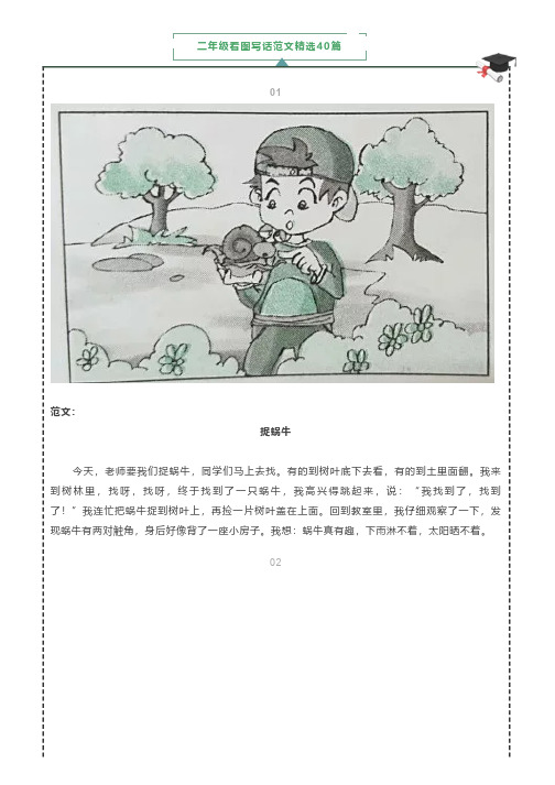 统编版二年级语文上册看图写话范文精选38篇(帮孩子收藏!)