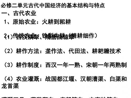 高中历史必修2复习 PPT课件 人教课标版高中历史