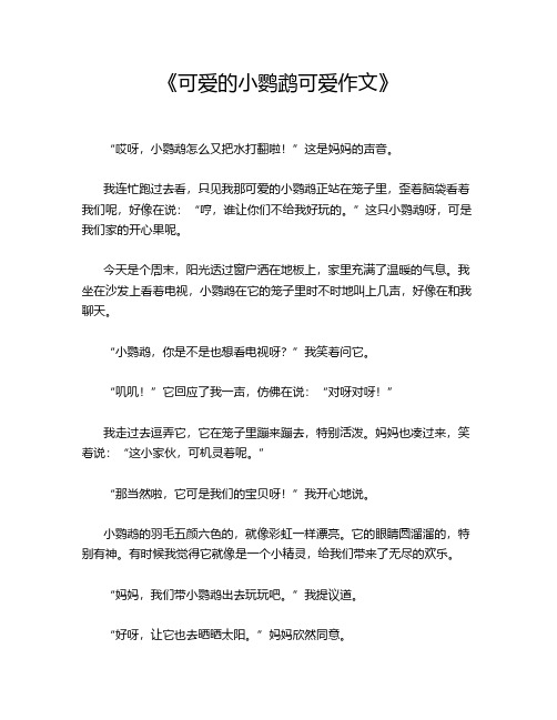 《可爱的小鹦鹉可爱作文》