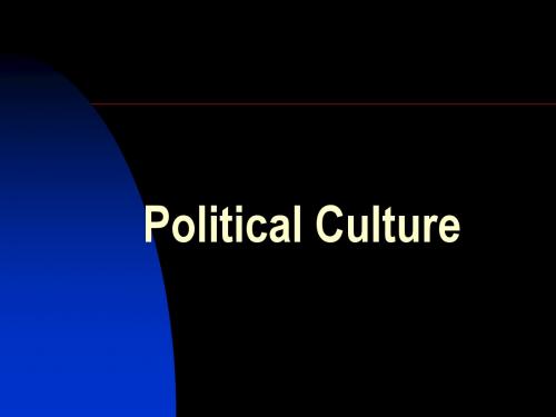 政治文化 Political Culture