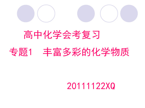 高中会考复习考查点2 物质的量
