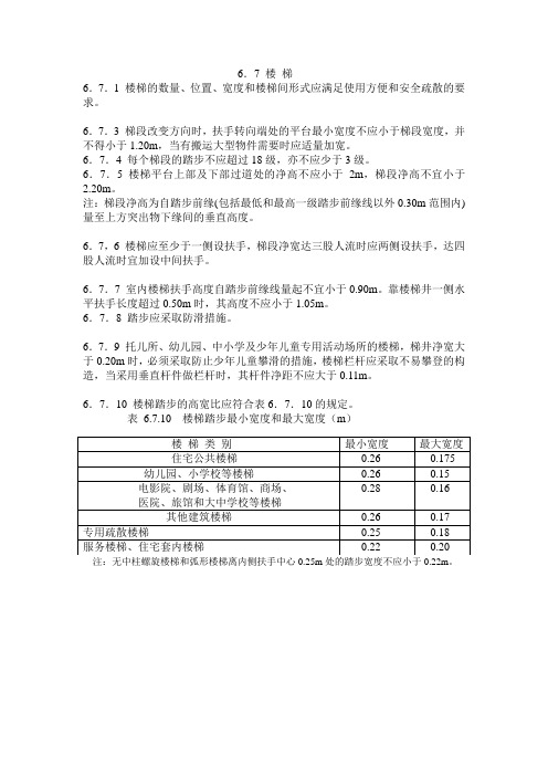 民用建筑设计通则之楼梯