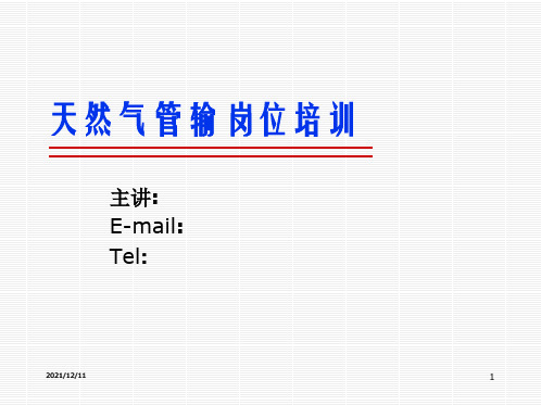 天然气岗前培训ppt