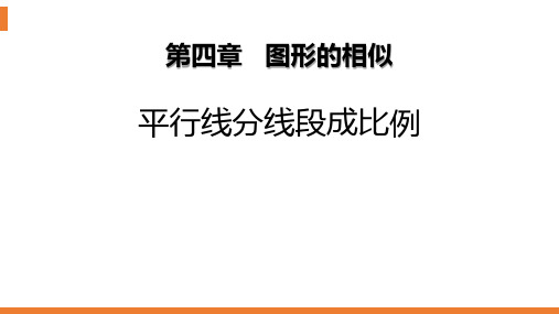 北师大版九年级数学上册《图形的相似——平行线分线段成比例》教学PPT课件(2篇)