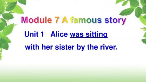 Alice was sitting with her sister by the river