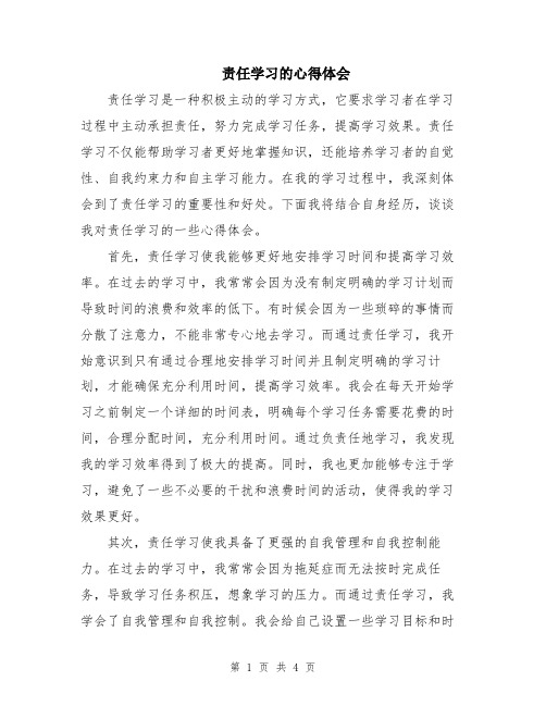 责任学习的心得体会