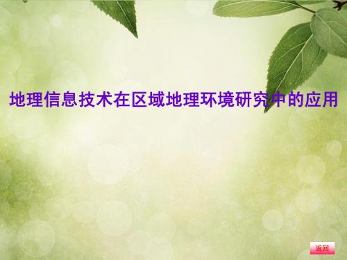 【金榜新学案】2014高三地理大一轮复习 区域地理 地理信息技术在区域地理环境研究中的应用课件