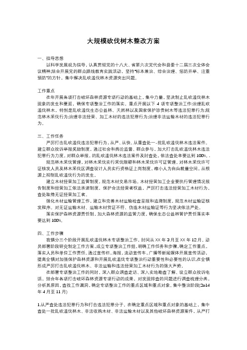 大规模砍伐树木整改方案