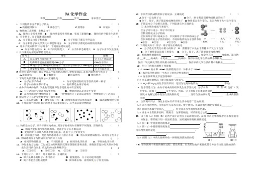 9A化学作业 (1)