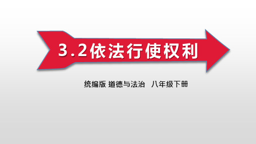 《依法行使权利》PPT优质教学课件