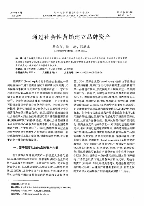 通过社会性营销建立品牌资产