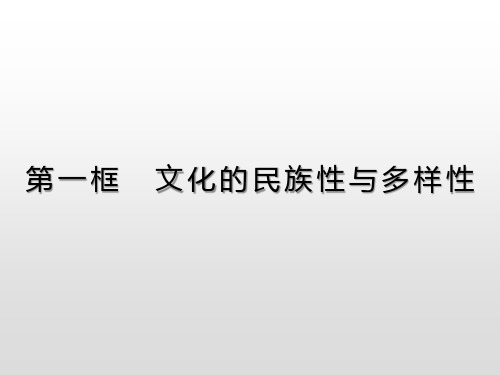 《文化的民族性与多样性》PPT课件部编版高中政治1