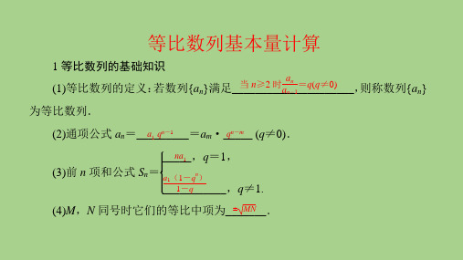 等比数列基本量计算