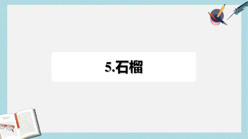 三年级语文上册第5单元16石榴习题课件1苏教版