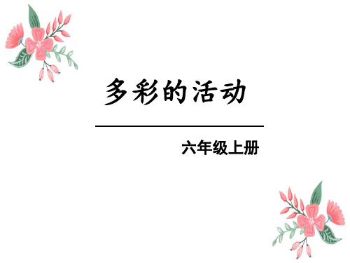 《多彩的活动》语文教学PPT课件(2篇)